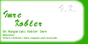 imre kobler business card